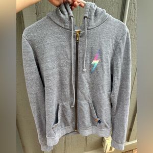Aviator Nation zip up bolt hoodie